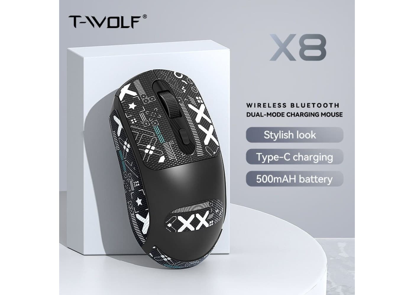 ماوس T-Wolf x8 wireless (black)